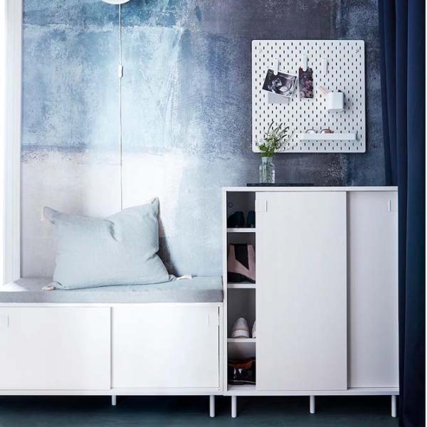 Dulap pentru încălțăminte Ikea Mackapar 102 x 80 x 35 /White /White photo 4