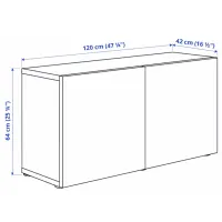 Dulap suspendat pentru baie Ikea 5381920 MDF / White photo 2