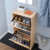 Обувной шкаф Ikea Bissa 93 x 49 x 28см /Wood /Wood photo 3