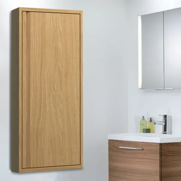 подвеснои шкаф для ваннои комнаты Ikea 5703351  МДФ / Дуб светлый photo 3