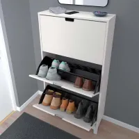 Обувной шкаф Ikea Stall 148 x 79 x 29см /White /Белый photo 2