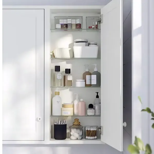 подвеснои шкаф для ваннои комнаты Ikea 5703654  МДФ / Grey photo 3