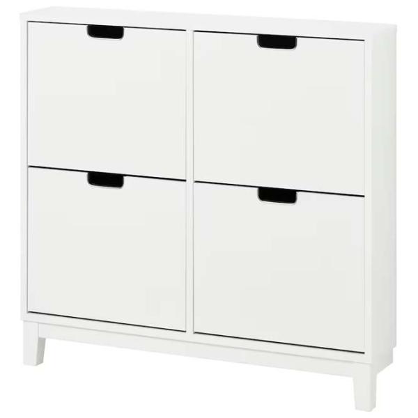 Обувной шкаф Ikea Stall 90 x 96 x 17см /White /Белый photo 1