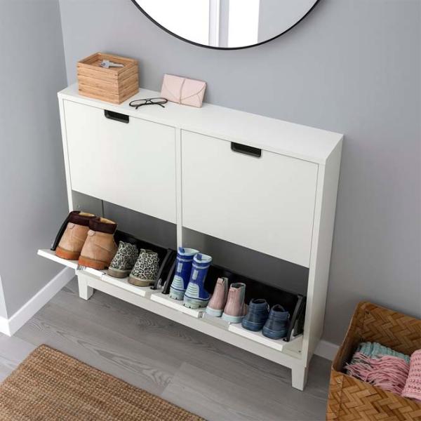 Обувной шкаф Ikea Stall 90 x 96 x 17см /White /Белый photo 2