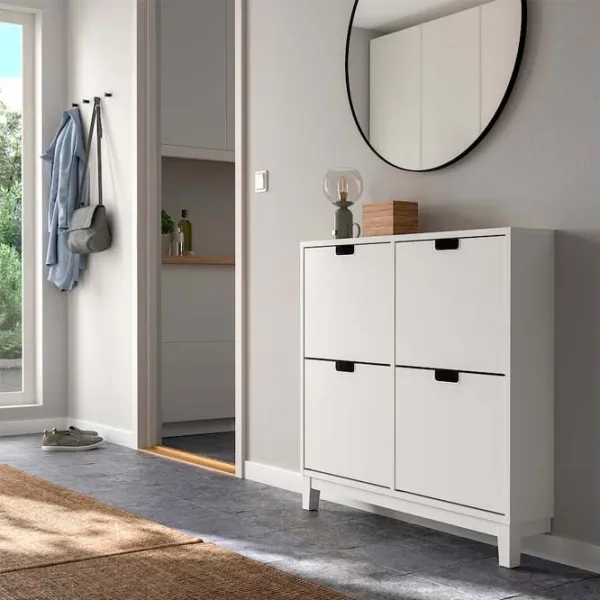 Обувной шкаф Ikea Stall 90 x 96 x 17см /White /Белый photo 3