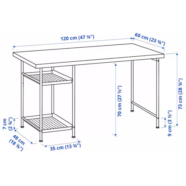 Офисный стол Ikea Lagkapten/Spand ДСП/ Дуб Сонома photo 6 Офисный стол Ikea Lagkapten/Spand ДСП/ Дуб Сонома photo 6
