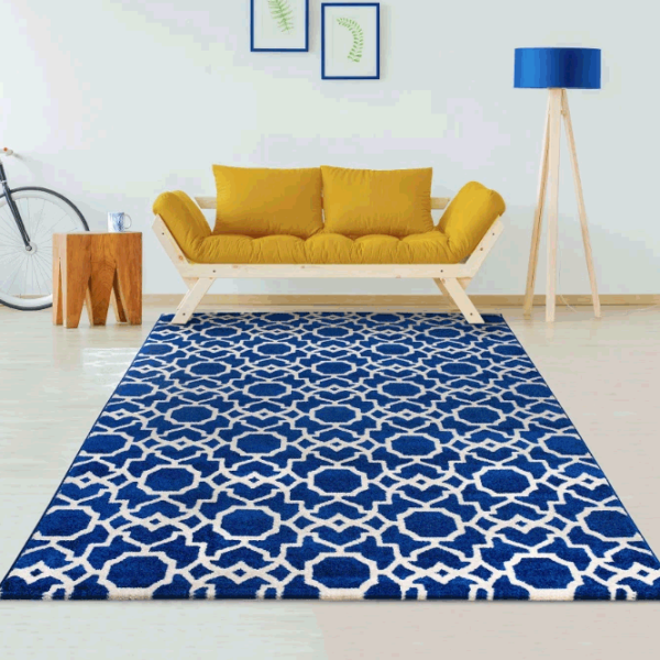 Covor Covoare Ungheni Matrix Blue White / Polipropilenă photo 3