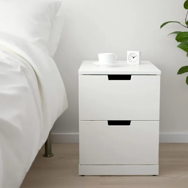 Noptiere Ikea Nordli 54 x 40 x 47 / PAL / White photo 4