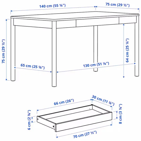 Masă de birou Ikea Tonstad PAL/ Brown photo 5