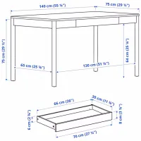Офисный стол Ikea Tonstad ДСП/ Коричневый photo 5