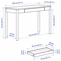 Masă de birou Ikea Tonstad PAL/ Brown photo 5