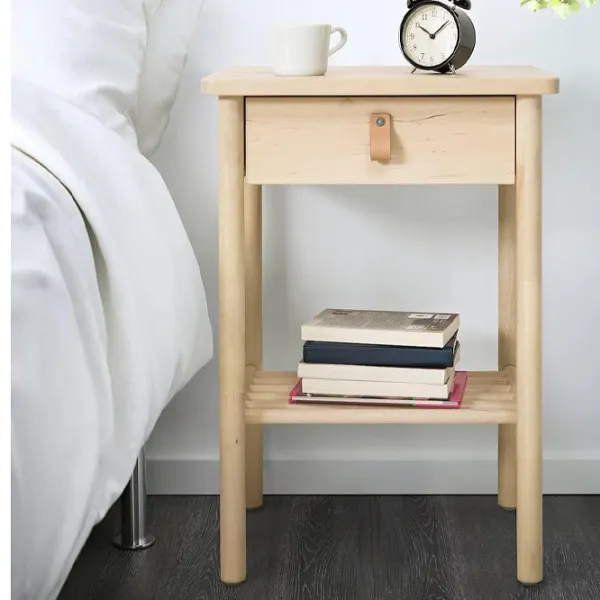 Noptiere Ikea Bjorksnas 69 x 48 x 38 / Masiv / Lemn natural photo 2 Noptiere Ikea Bjorksnas 69 x 48 x 38 / Masiv / Lemn natural photo 2