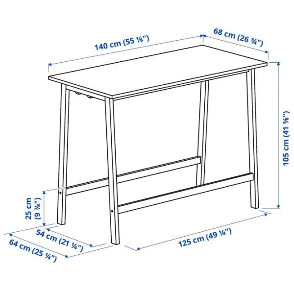 Офисный стол Ikea Mittzon ДСП/ Белый photo 3