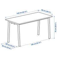 Masă de birou Ikea Mittzon PAL/ Brown photo 3