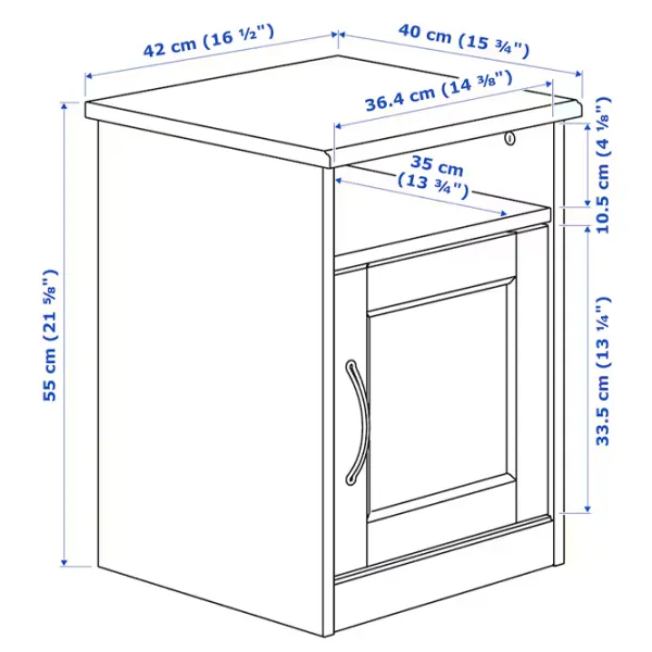 Noptiere Ikea Songesand 55 x 42 x 40 / PAL / White photo 4