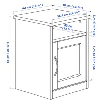 Тумбочки Ikea Songesand 55 x 42 x 40см / ЛДСП / White photo 4