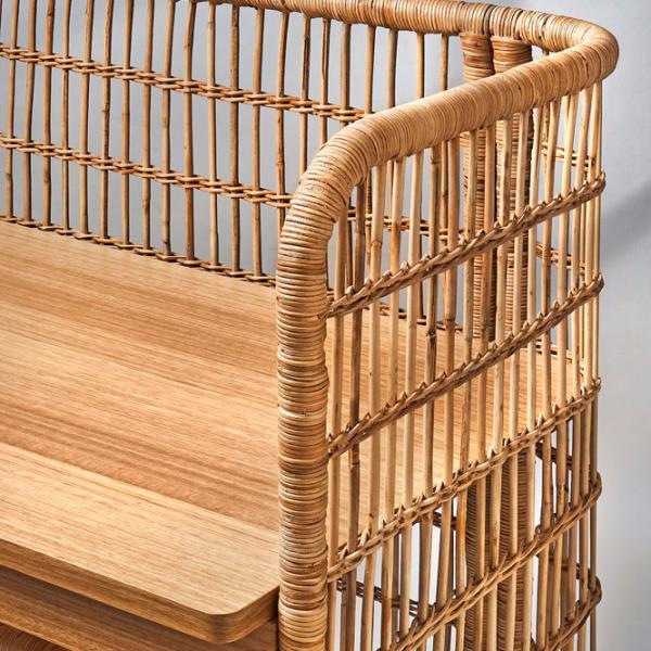 Masă de birou Ikea Fryksas  Ratan artificial/ Brown photo 5