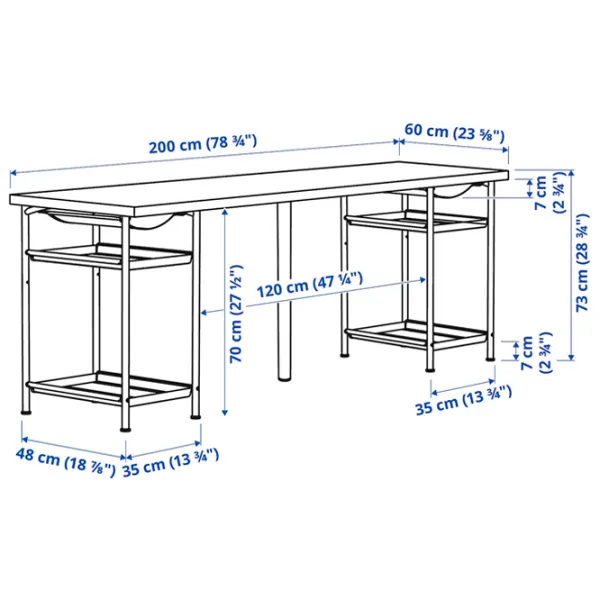 Офисный стол Ikea Lagkapten/Spand ДСП/ Коричневый photo 5