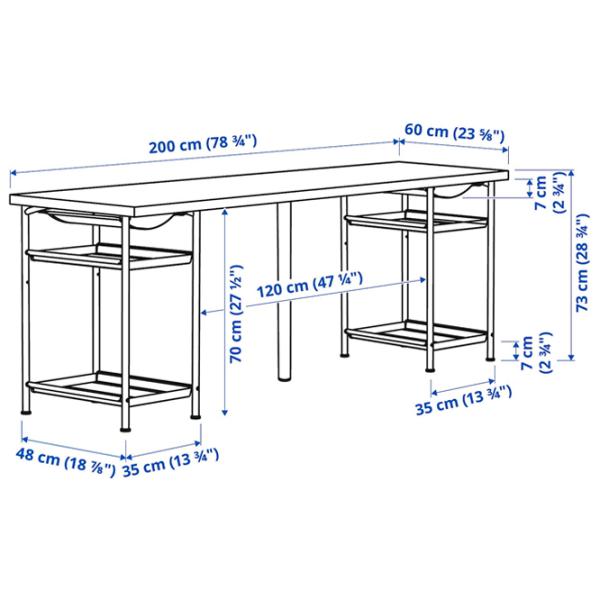 Офисный стол Ikea Lagkapten/Spand ДСП/ Коричневый photo 5