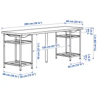 Офисный стол Ikea Lagkapten/Spand ДСП/ Коричневый photo 5