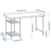 Masă de birou Ikea Lagkapten/Spand PAL/ White photo 3