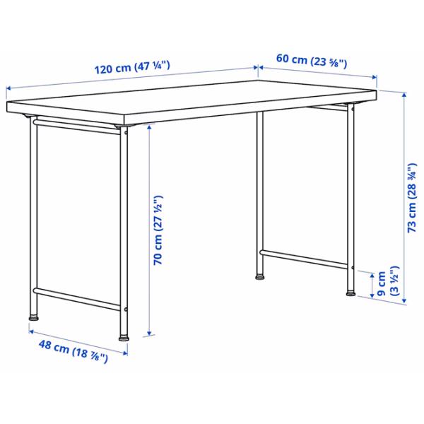Офисный стол Ikea Lagkapten/Spand ДСП/ Белый photo 5