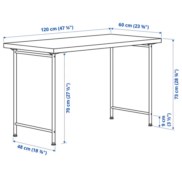 Офисный стол Ikea Lagkapten/Spand ДСП/ Белый photo 3