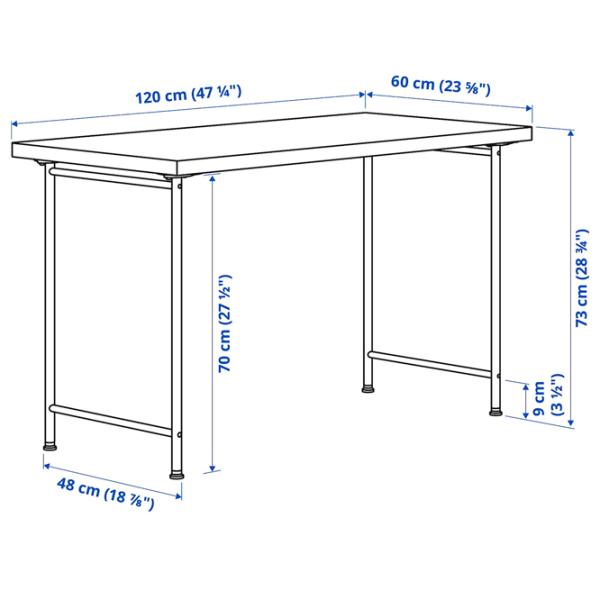 Офисный стол Ikea Lagkapten/Spand ДСП/ Белый photo 3