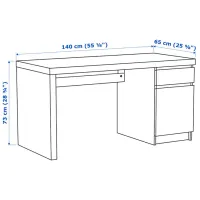 Офисный стол Ikea Malm ДСП/ Белый photo 6