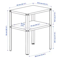 Тумбочки Ikea Knarrevik 45 x 37 x 28см / Металл / Black photo 2