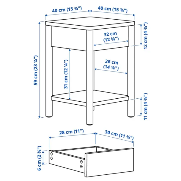 Noptiere Ikea Tonstad 59 x 40 x 40 / PAL / Sonoma Oak photo 2 Noptiere Ikea Tonstad 59 x 40 x 40 / PAL / Sonoma Oak photo 2