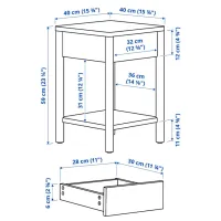 Noptiere Ikea Tonstad 59 x 40 x 40 / PAL / Sonoma Oak photo 2
