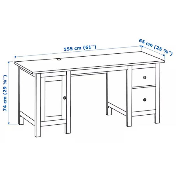 Офисный стол Ikea Hemnes ДСП/ Дуб Сонома photo 6