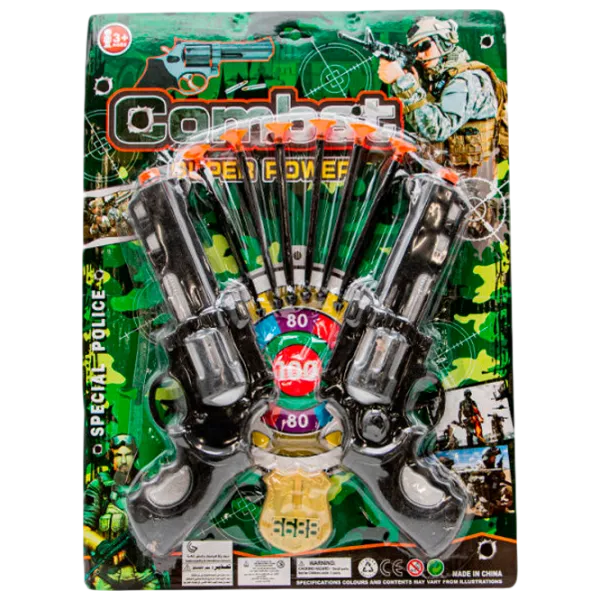 Pistol de jucărie Sportline Combat Super Power 552149  3+ / / Black photo 1 Pistol de jucărie Sportline Combat Super Power 552149  3+ / / Black photo 1