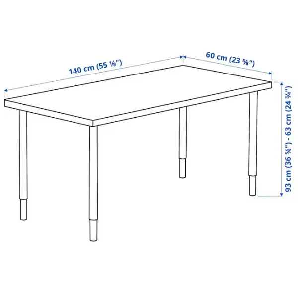 Офисный стол Ikea Malskytt/Olov ДСП/ Дуб Сонома photo 4 Офисный стол Ikea Malskytt/Olov ДСП/ Дуб Сонома photo 4