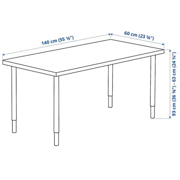Офисный стол Ikea Malskytt/Olov ДСП/ Дуб Сонома photo 4 Офисный стол Ikea Malskytt/Olov ДСП/ Дуб Сонома photo 4