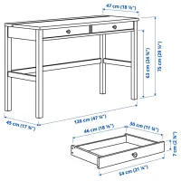 Офисный стол Ikea Hemnes ДСП/ Дуб Сонома photo 6