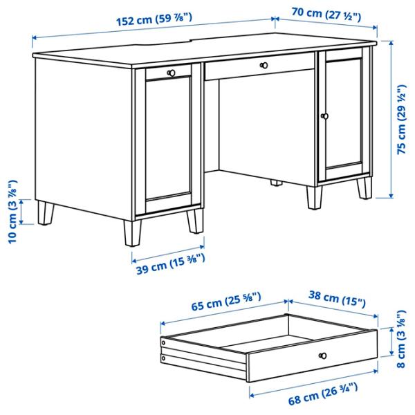 Офисный стол Ikea Hemnes ДСП/ Белый photo 6