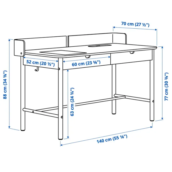 Офисный стол Ikea Ridspo ДСП/ Коричневый photo 6 Офисный стол Ikea Ridspo ДСП/ Коричневый photo 6