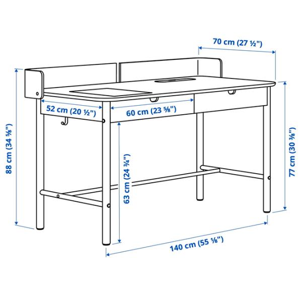 Офисный стол Ikea Ridspo ДСП/ Коричневый photo 6 Офисный стол Ikea Ridspo ДСП/ Коричневый photo 6