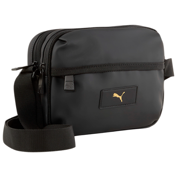 Сумка плечевая Puma Essentials Pu Crossbody Bag  / Золотой Черный / 2л photo 1