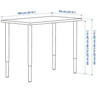Офисный стол Ikea Linnmon/Olov ДСП/ Белый photo 5