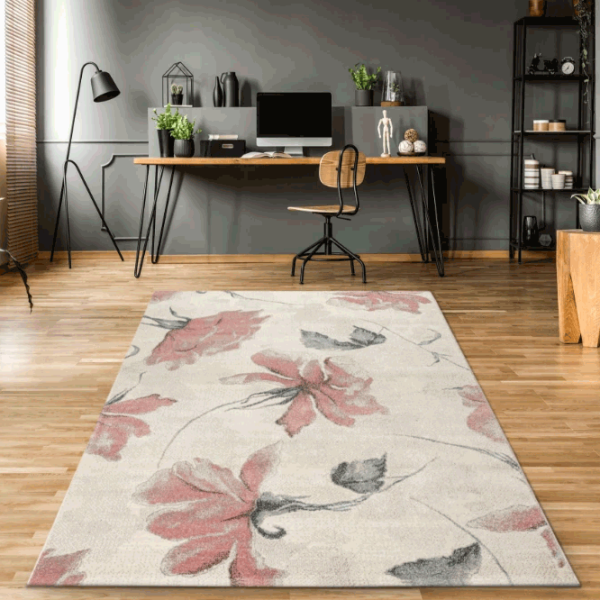 Ковер Covoare Ungheni Matrix Белый Розовый / Полипропилен photo 3