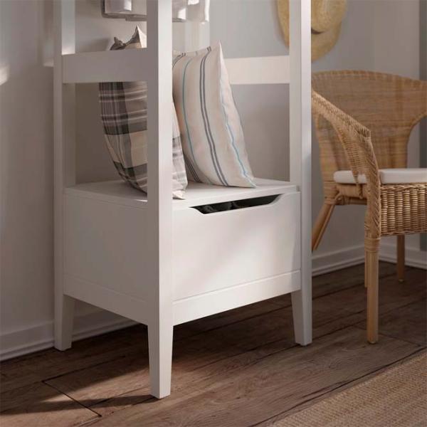 Шкаф для прихожей Ikea Idanas ДСП / White photo 3