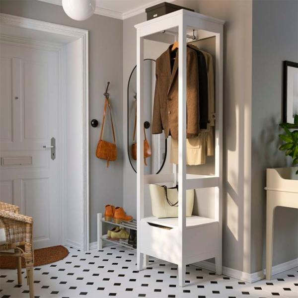 Шкаф для прихожей Ikea Idanas ДСП / White photo 4