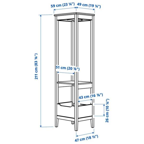 Шкаф для прихожей Ikea Idanas ДСП / White photo 5