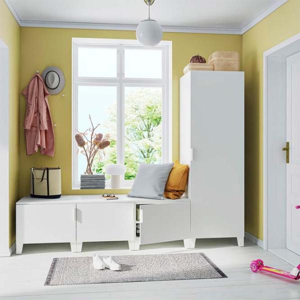 Шкаф для прихожей Ikea Platsa ДСП / White photo 2