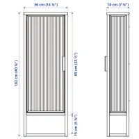 Dulap suspendat pentru baie Ikea Mossjon Oțel / Antracite photo 2