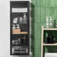 Dulap suspendat pentru baie Ikea Mossjon Oțel / Antracite photo 3