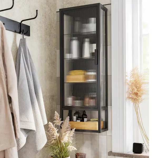 подвеснои шкаф для ваннои комнаты Ikea Mossjon  Сталь / Antracite photo 5